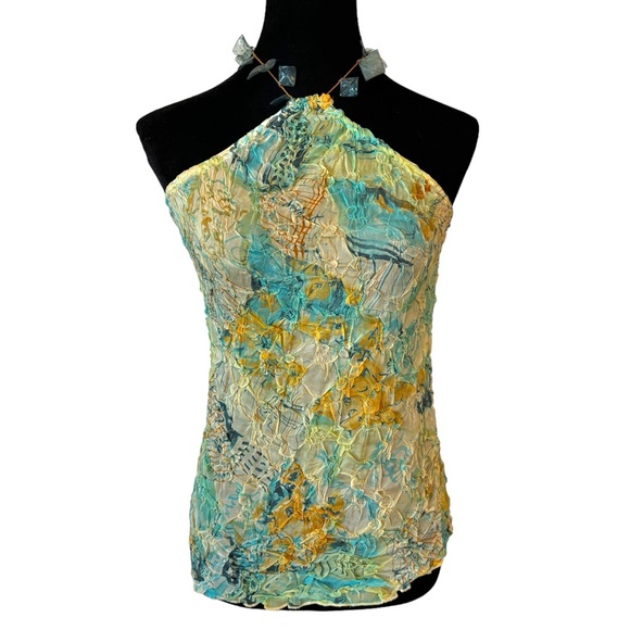 🎁 Simorra Barcelona Sea Glass Halter Top - Picture 1 of 7
